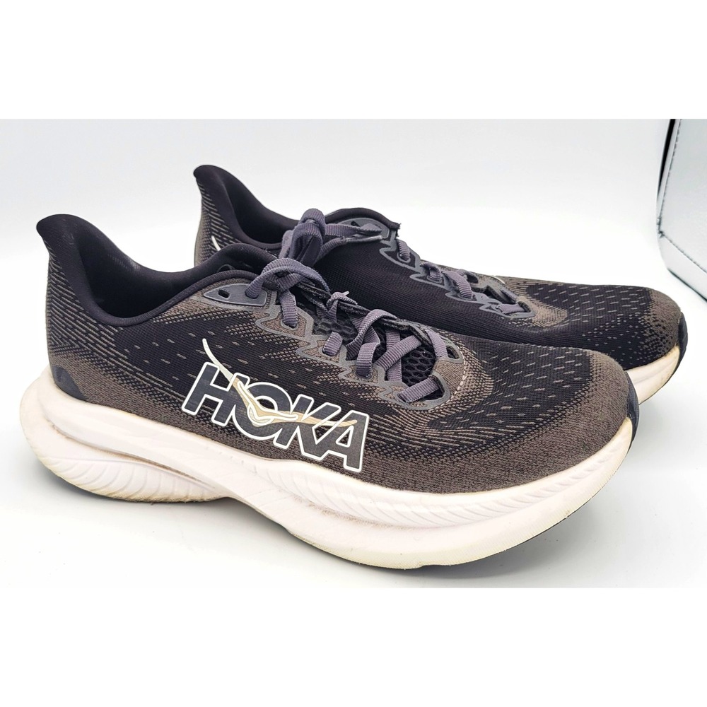 HOKA ONE ONE Mach 6 Men Sneakers Black Gray White Running Shoes 1147790 Size 6.5